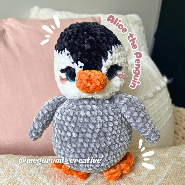 🐧💙 Alice the Baby Penguin, an adorable little amigurumi that is sure to melt hearts!
- Gallery image for Megurumi Creative's creations